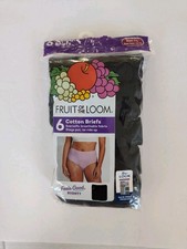 Fruit Of The Loom Women's Black Cotton Briefs Size 7 Pack Of 5  Read  