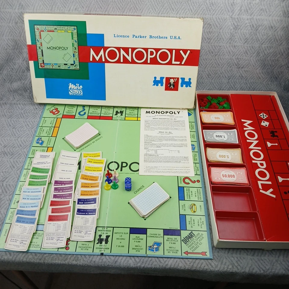 jeu de société Monopoly Miro Parker Brothers vintage Complet Famille Game - Photo 2/4