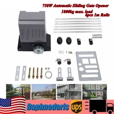 4400lbs Electric Sliding Gate Opener Garage Door AC Motor W/ 2 Remotes 6m Rack !