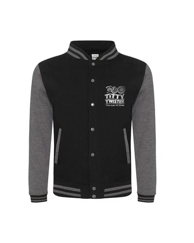 Titty Twister College Jacket Gray Cult Movie Horror Voorhees Jason 13 TV Fun Pussy image 2