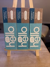 Lot Of 3 -Hello Antiplaque Toothpaste, Fluoride Free, Teeth Whitening EXP 2027