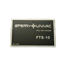 Vintage Univac Sperry Rand Series Metal Nameplate FTS-10 – Computer History NOS