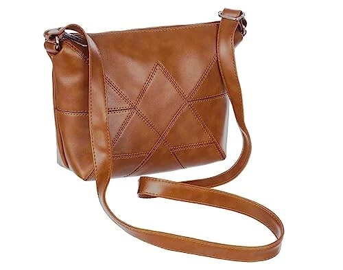 NFI essentials PU Sling Bag for Girl's Women with Adjustable Strap Spacious Ladies  Side Purse (Brown New) : Amazon.in: Fashion