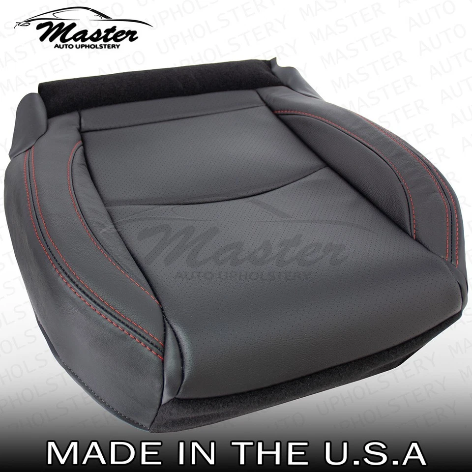 Cubierta de asiento de cuero negra inferior para Mazda 3 pasajeros 2014-2016, perforada Foto 4 de 4