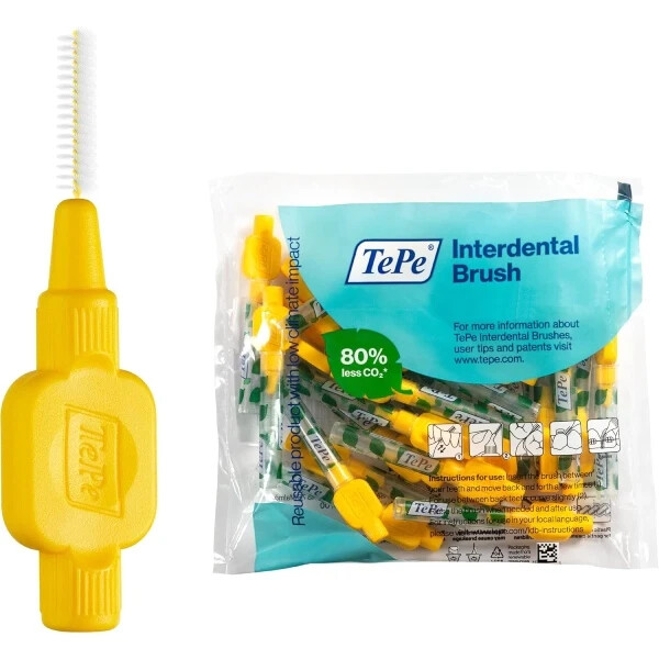 Tepe Original Interdental Brushes 0.7 Mm Yellow (Pack Of 25) Multi-Pack 25 Pieces - Image 3