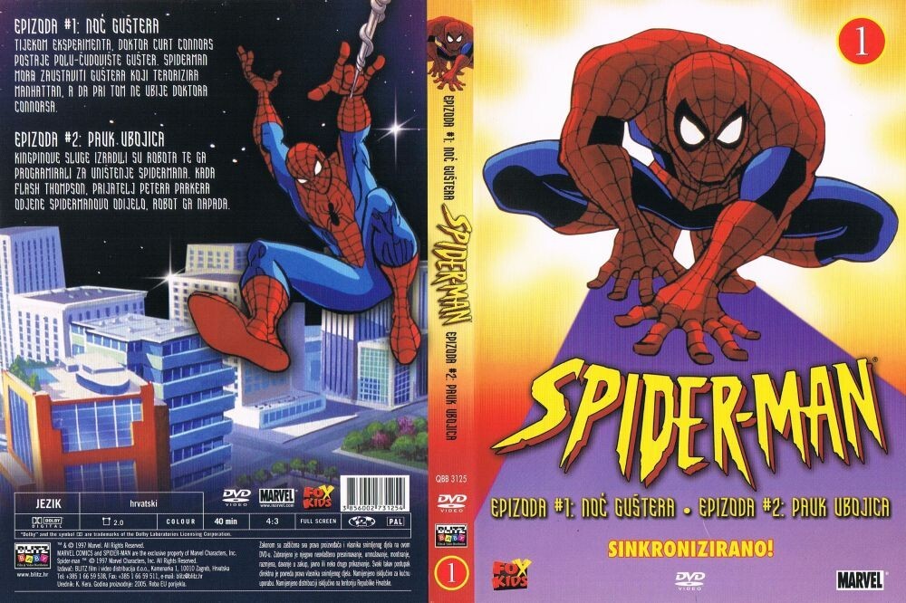 1 SPIDER-MAN (1994-1998) ANIMATION SERIES - CROATIAN DVD | eBay