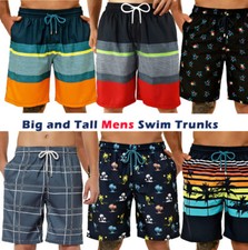 SURF Big and Tall Mens Swim Trunks, 9" Mens Designer Bathing Suit Boardshorts