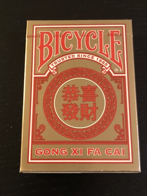 Fahrrad Gong Xi Fa Cai Deck USPCC Spielkarten Luftkissen Finish 