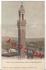 Siena La Torre del Mangia. Cancellation Grosseto 24.1.1915. Carlo Crespi Autograph.
