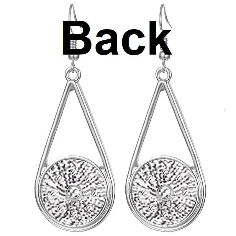 Brincos pendentes femininos Cleveland Guardians prata gota com presente Pkg D29 - Imagem 3 de 4