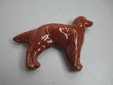 Vintage Glazed Ceramic dog magnet Golden retriever Labrador 