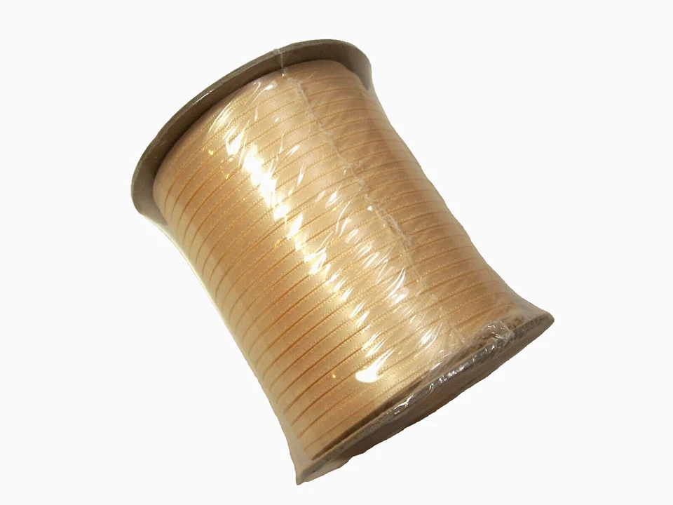 Schiff Creme Ivory Double-Face Satin Ribbon 1/8" wide x 500 yards Roll Bin LW - Image 4 of 4