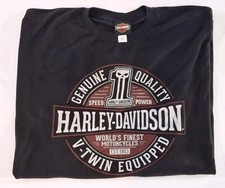 Harley Davidson Motorcycles Black T-Shirt V Twin Equipped Size XXL Altooma, Pa