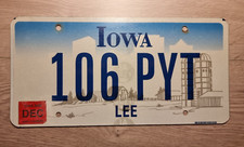 USA Tablica rejestracyjna Tablica rejestracyjna Tablica rejestracyjna Iowa Lee