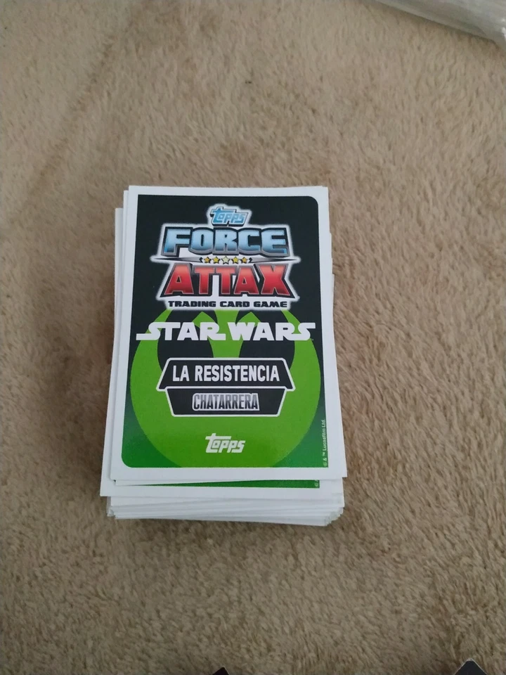 Lote Cartas Star Wars Force Attax 37 total (3 brillantes) - Imagen 2 de 2