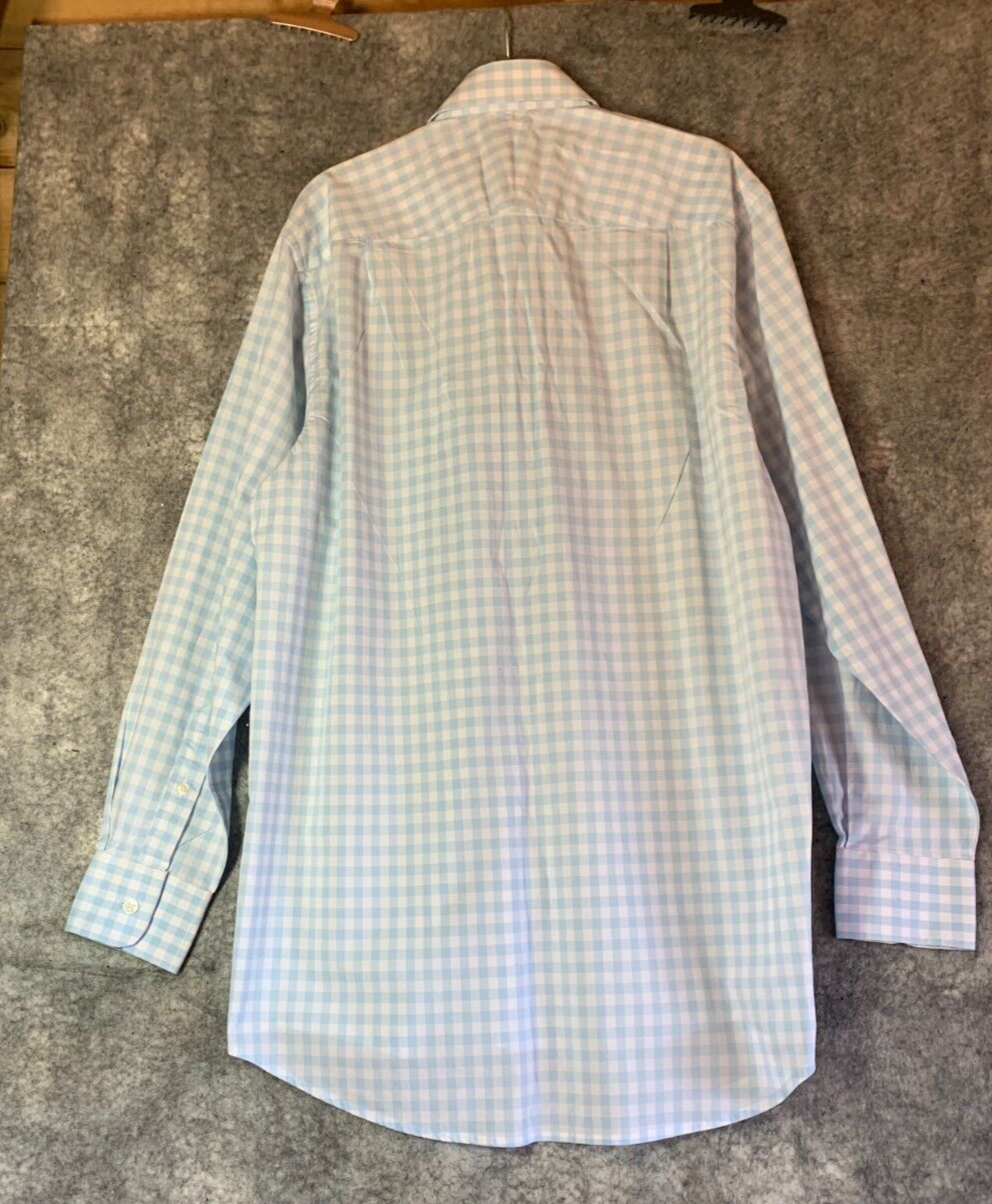 FILA Savile Row Company Camicia Uomo Vestibilità Classica Manica Lunga Blu Check 15'' (0151)