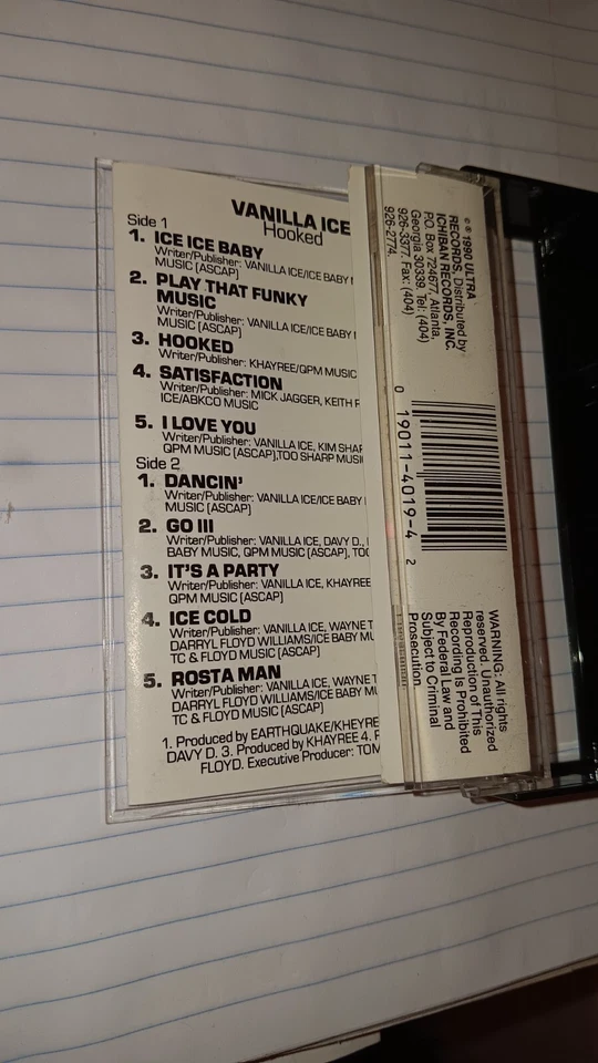 Vanilla Ice *ULTRA RARE* First cassette that came out only for a week* - Image 4 of 4