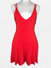 Boohoo Red VISCOSE STRAPPY CAMI PLAYSUIT SIZE 10