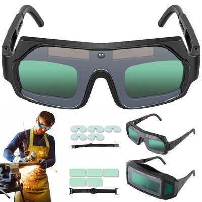 Auto Darkening Welding Glasses Solar Powered Goggles Protective Safety Mask