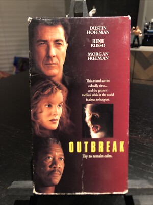 Outbreak (VHS 1995) Virus Pandemic Horror Hoffan Russo Freeman Spacey RARE HTF