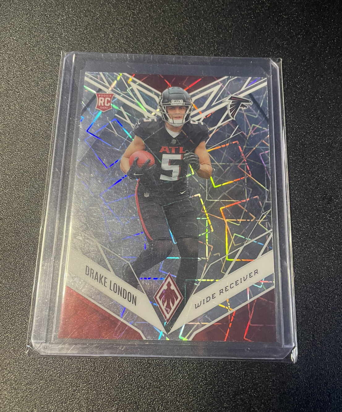 2022 Phoenix Drake London SILVER LASER Rookie RC No. 107 Falcons