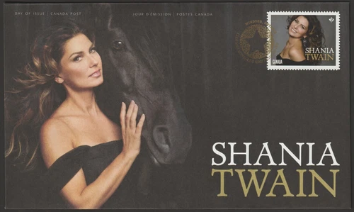 Canada #2768, Canadian Country Artists, Shania Twain, First Day Cover, FDC 2014