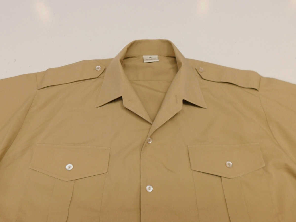 Belgian Army Khaki Shirt ABL ARWY 94 42 Military Belgisch Leger