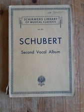 Schubert - Second Vocal Album - vintage sheet music published Schirmer
