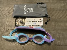 Vvinca Girls Mermaid Goggles for Swimming Wide Fabric Headband  Carry Case USA