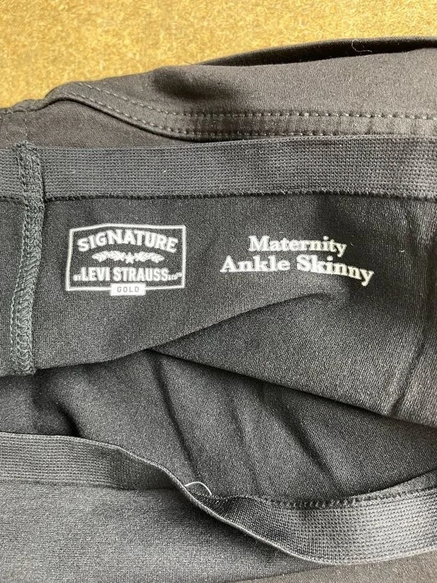 Signature By Levi Strauss Pants Women Medium Black Casual Maternity Ankle Skinny - Image 4 of 4