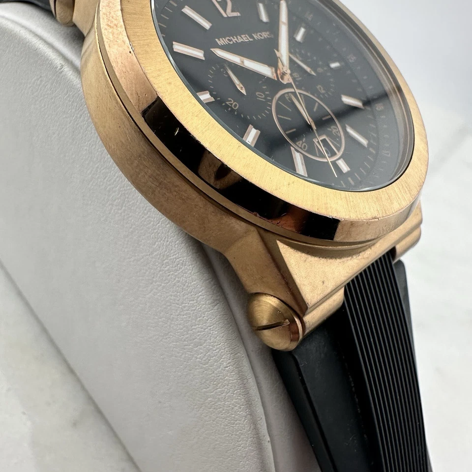 Michael Kors Oversized Dylan Rose Gold-Tone Silicone Watch MK8184 - New Battery - Image 4 of 4
