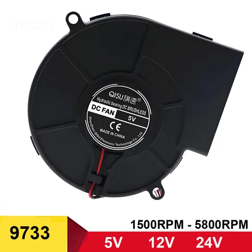 9733 DC 5V 12V 24V Silent Radial Blower Cooling Fan Brushless For Printer Parts