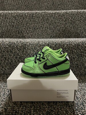 Nike SB Dunk Low The Powerpuff Girls Buttercup (TD) Size 8C, DS