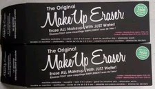 2 MakeUp Eraser Cloth The Original Erase Makeup W/Just Water Size 9.5"x 6" Black