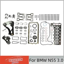 N55 3.0 Engine Rebuild Kit w/ Pistons Gasket Timing & 6X Connecting Rods For BMW