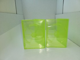 2X MINT NEW XBOX 360 Authentic Replacement Clear Green Game Case OEM W/Sleeve