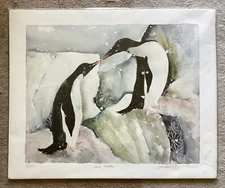 Jodie Apeseche Ltd Edt 4/100, Giclee Art, Soul Mates, Penguins, COA, H. Signed