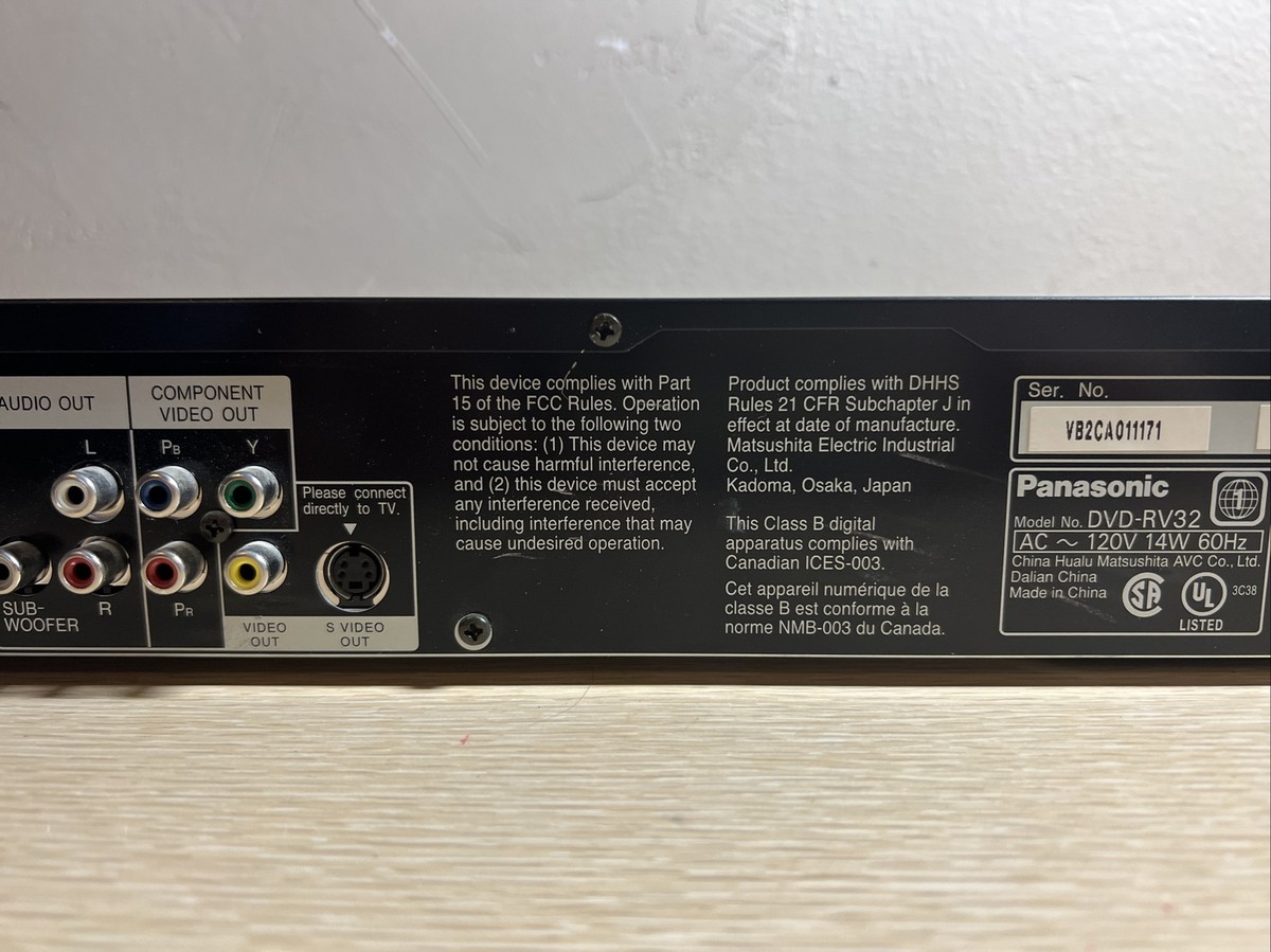 Panasonic　ＤＶＤ　ＣＤ　プレーヤー　DVD-RV32　廃版商品 概要 DVD／CDプレーヤー DVD-RV32 | ブルーレイディスク