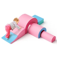 5pc Toddler Foam Play Set Soft Climbing Blocks Mat Active Kids Crawl Exploration