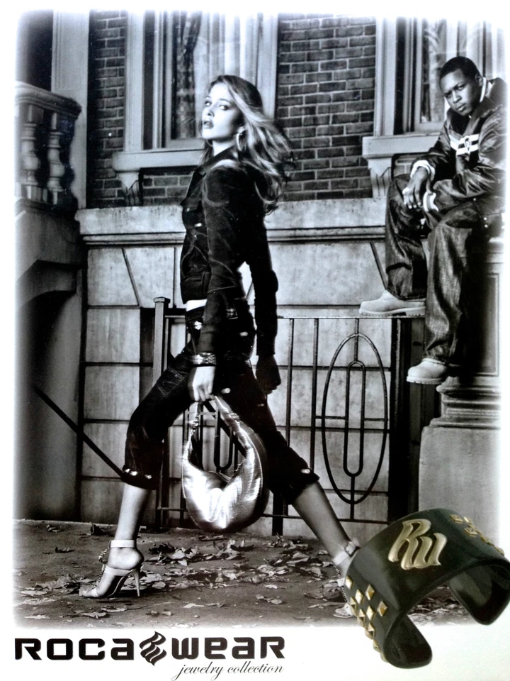 NUEVOS PENDIENTES ROCAWEAR AUTÉNTICOS ELEGANTES AROS LOGO CRISTALES ORO ROSA Foto 3 de 4