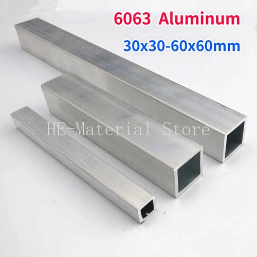 1Pcs Length 500mm 6063 Aluminum Alloy Square Tube Pipe Rectangular ...