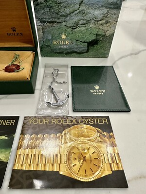 GENUINE Vintage Rolex Submariner 16610 Watch Box Booklet Anchor GENUINE Vintage Rolex Submariner 16610 Watch Box Booklet Anchor