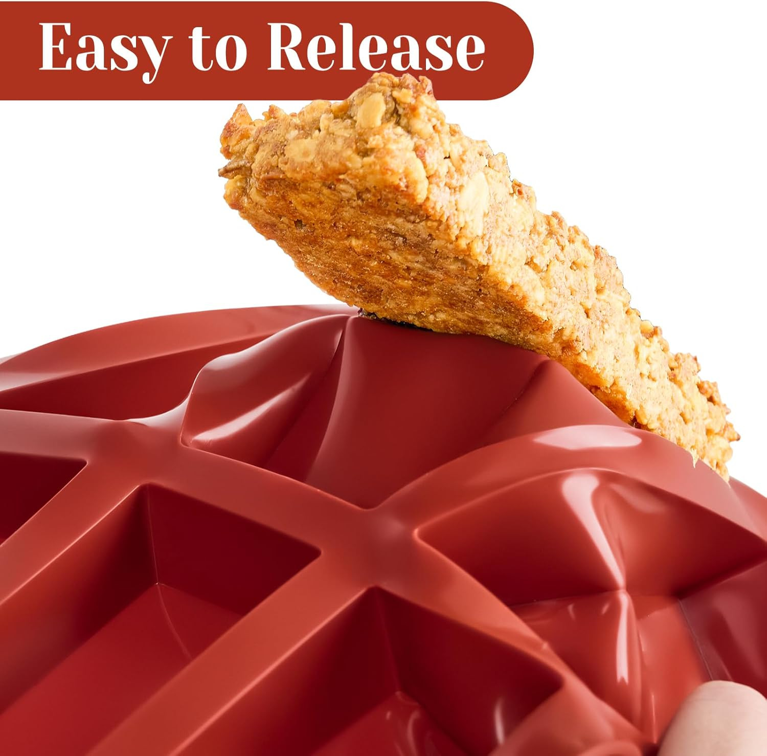 2 Pack Silicone Granola Bar Molds, 8 Cavity Rectangle Protein Bar Mold Silicone 