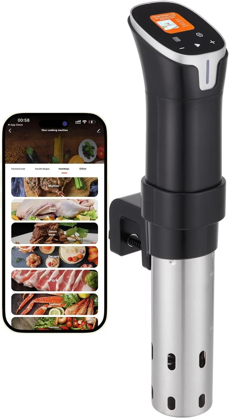 1100W Sous Vide Cooker WiFi Touchscreen | Precision Temp + Delay Start - NIB