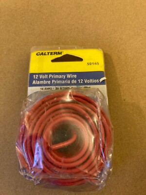 CALTERM 12V/14AWG/20Ft/100% Copper/RED 50145 NOS