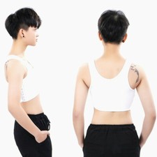 Lesbian Corset Chest Binder Underwear Tomboy Tank Top Undershirt Breathable Soft