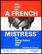 FRENCH MISTRESS 1960 Cecil Parker, James Robertson Justice TRADE ADVERT #1