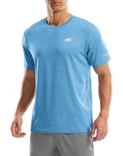 Men's UPF 50 Sun Protection Dry Fit Workout T-Shirts Rash Guard Swim Shirts ...