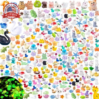 300 Pcs Mini Resin Animals Figurines, Mixed Tiny Resin Figures Bulk for Easter E