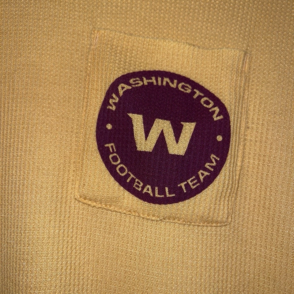 Ropa de comida chatarra dorada Washington fútbol americano tejido gofre manga larga top talla S Foto 4 de 4